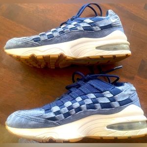 Nike Air Max 95 Woven (GS) Big Kids' Shoes Blue Size 4 Youth